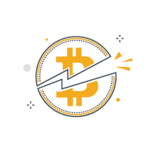 Bitcoin halved icon